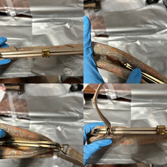 Vintage Floral Tapestry Embroidered Clutch Bag - “Deana” - Picture 8 of 15